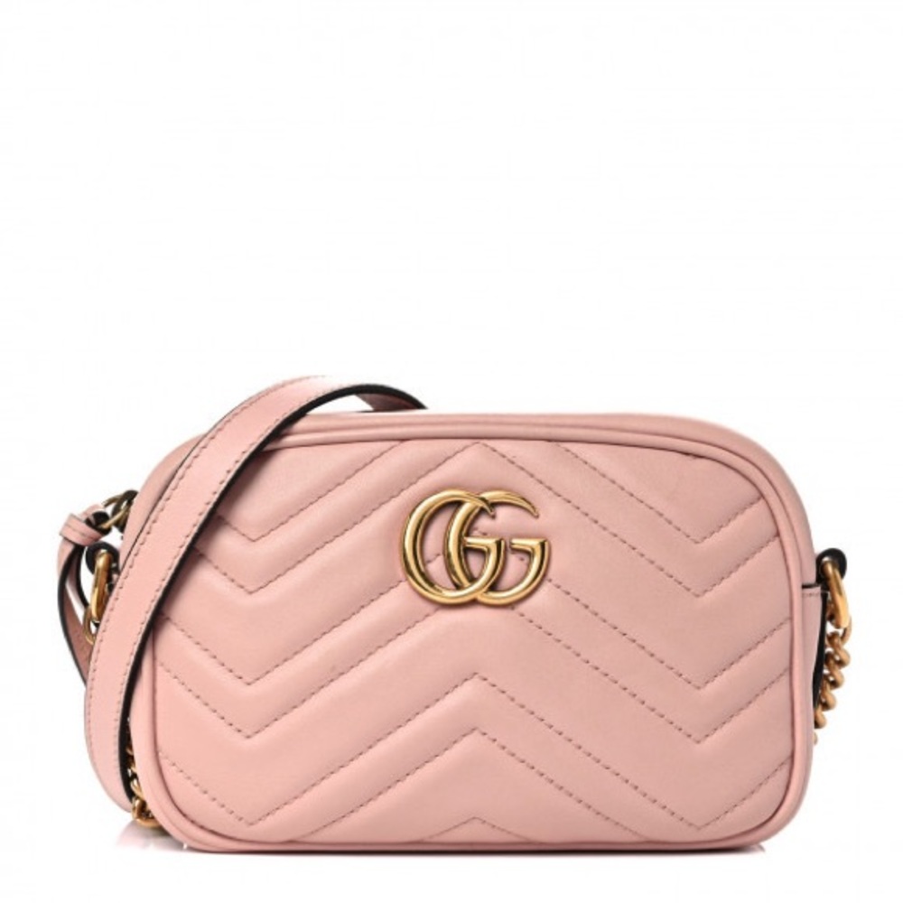 Gucci Marmont Pink Mini Crossbody Bag